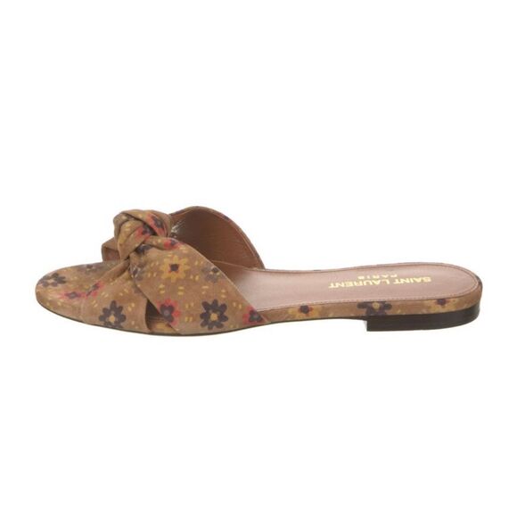 Saint Laurent suede printed sandals - Picture 3 of 5